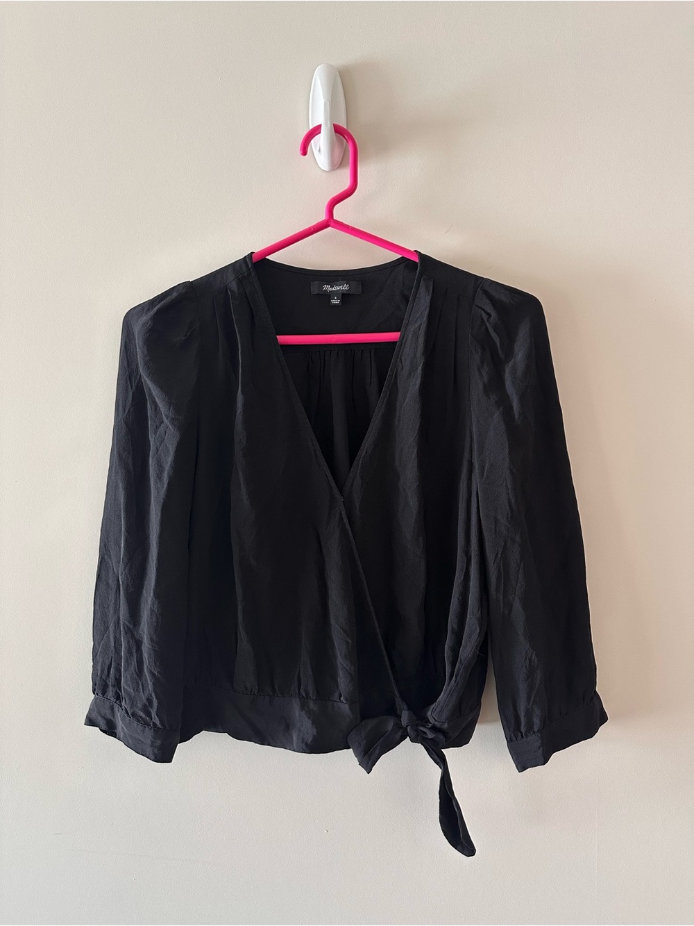 Madewell Silk Wrap Top (S)
